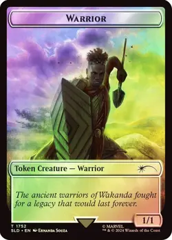 Warrior Token Foil Marvel Secret Lair NM MTG - Image 1