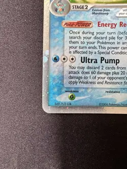 Pokemon Swampert ex 98/100 Crystal Guardians Holo MP/Damaged - Image 3