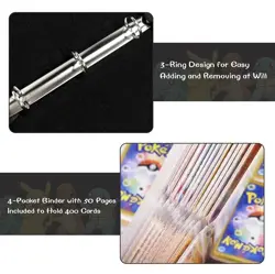 For Pokemon Trading Cards Album Folder 400 Pockets Card Binder Holder Gift - Image 5
