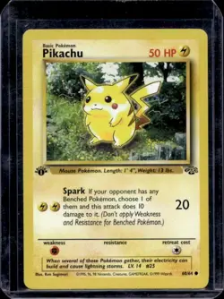 Pokemon TCG 1st Edition Pikachu 60/64 Jungle Set Regular Common WOTC Vintage - Image 1
