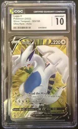 CGC 10 Lugia V Full Art 185/195 Silver Tempest Ultra Rare Holo English 2022 - Image 1