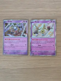 Pokemon TCG Klefki Shiny PAF 159 & Prize Pack Play Stamp Cosmos Holo Foil SVI 96 - Image 1