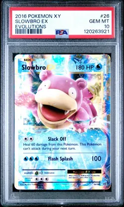PSA 10 GEM MINT Slowbro EX 2016 Pokemon XY Evolutions 26/108 - Image 1