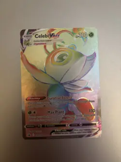 Pokemon Celebi VMAX Secret Rare Full Art Holo 199/198 Chilling Reign HP310 EN - Image 1
