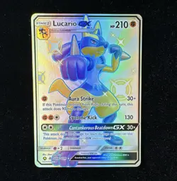The Pokemon Company Lucario GX SV64/SV94 Hidden Fates Shiny Holo Rare Minty - Image 1