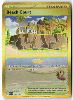Beach Court 263/182 Hyper Rare Paradox Rift Pokemon Near Mint - Image 1