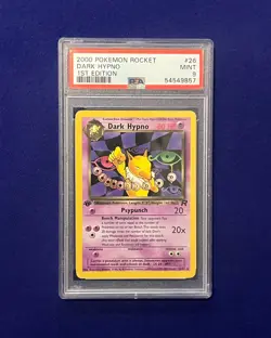 PSA 9 1st Edition Dark Hypno #26 1st Ed. Team Rocket 2000 Pokemon MINT - Image 1