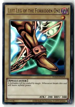 Left Leg of the Forbidden One YGLD-ENA19 Yu-Gi-Oh Unlimited DMG - Image 1