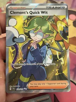 Clemont's Quick Wit 229/191 - Pokemon SV08: Surging Sparks - FA Ultra Rare (NM) - Image 1
