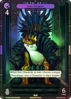 Vibes TCG FISH FOIL Iron Penguin - Birb & Pengu Card # 144 - Image 1