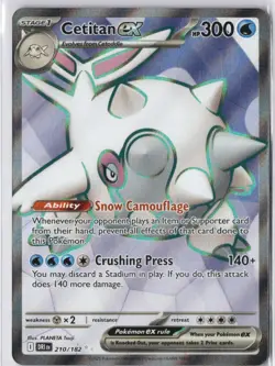 Cetitan ex 210/182 DRI Destined Rivals Full Art NM Pokemon Card - Image 1