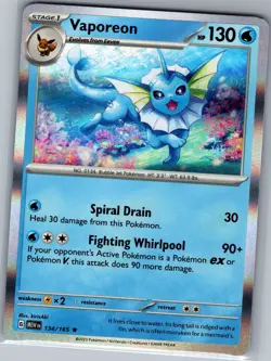 Vaporeon 134/165 Holo SV: Scarlet & Violet 151 - Pokemon Card - NM - Image 1