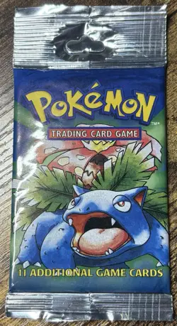 Wizards Pokemon TCG Base Set Booster Pack Blastoise Art English 11 Cards - Image 1