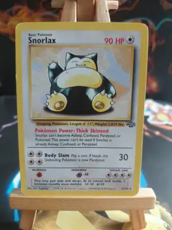 Pokemon TCG Snorlax Jungle Card 27/64 Regular Rare, 1999 Vintage LP - Image 1