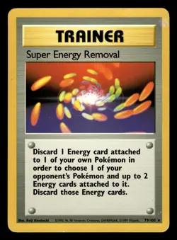 Super Energy Removal 79/102 Rare Base Set Pokemon Card - 5 - Image 1
