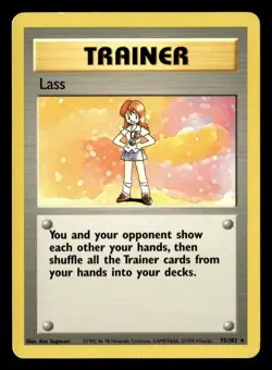 Lass 75/102 Rare Base Set Unlimited Pokemon Card - 6 - Image 2