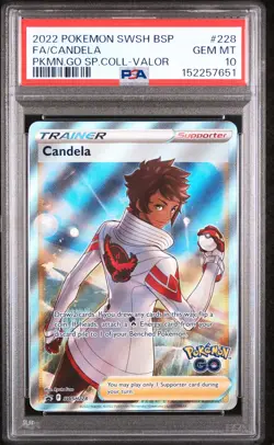 Candela swsh228 Pokemon Go Special Collection-team Valor Pokemon PSA 10 - Image 1