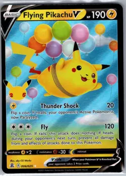 Flying Pikachu V 006/025 Celebrations - Pokemon Card - NM - Image 1