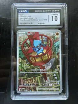 CGC 10 Riolu MEP 010 Mega Evolution Pokemon Center Exclusive ETB Promo - Image 1