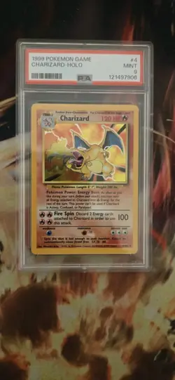 Charizard 1999 Base Set Holo Rare Pokemon Card PSA 9 Mint 4/102 - Image 1