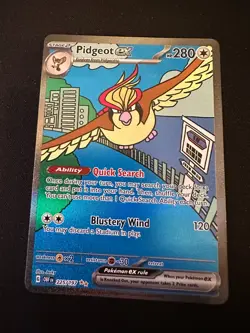 Pokemon TCG Obsidian Flames Pidgeot EX Holo Ultra Rare Card 225/197 - Image 1