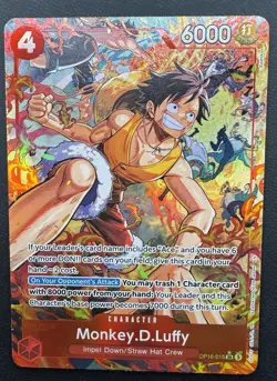 One Piece TCG Monkey D Luffy OP16-015 The Time of Battle Alternate Art - Image 1