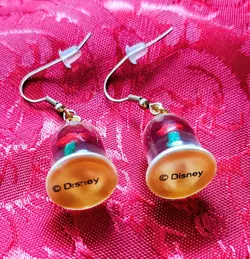 Walt Disney Beauty and The Beast Enchanted Mini Rose In A Dome Pierced Earrings - Image 4