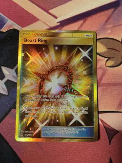 Beast Ring 141/131 Forbidden Light LP/MP Pokemon TCG Sun and Moon - Image 1