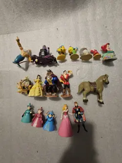 Disney Toys Lot Sleeping Beauty, Little Mermaid, Beauty And Beast - Image 1