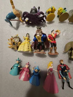 Disney Toys Lot Sleeping Beauty, Little Mermaid, Beauty And Beast - Image 4