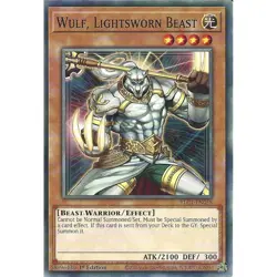 Yu-Gi-Oh Wulf, Lightsworn Beast Common 1st Edition BLC1-EN058 - Image 1