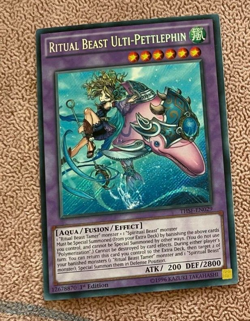 Ritual Beast Ulti-Pettlephin Secret Rare Holo Yugioh Card THSF-EN029 LP - Image 1