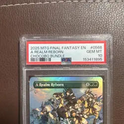 A Realm Reborn Borderless Chocobo Track Foil Final Fantasy MTG PSA 10 - Image 2
