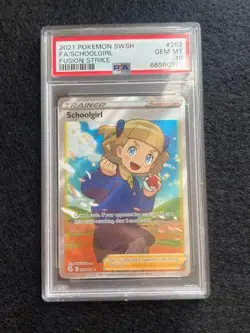PSA 10 Gem Mint Full Art Schoolgirl Holo 2021 Pokemon Fusion Strike #262 - Image 1