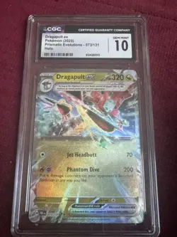 CGC Gem mint 10 Slab Dragapult ex Pokemon (2025) Prismatic Evolutions - 073/131 - Image 1