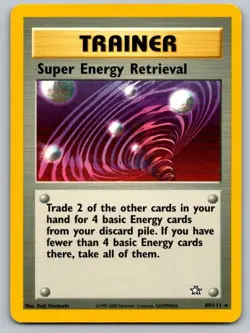 Super Energy Retrieval 89/111 Rare Neo Genesis Pokemon Unlimited Lightly Played - Image 1