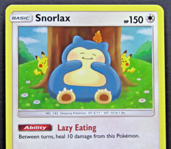 2019 Pokemon SM Unbroken Bonds Snorlax Holo Rare #158/214 - Image 2