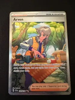 Arven 249/198 Scarlet And Violet Special Illustration Rare Pokemon Card NM - Image 1