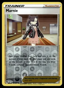 MARNIE - 056/073 Holo Rare Champion's Path Pokemon Reverse Holo NM - Image 1