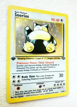 1999 Pokemon TCG 1ST EDITION SNORLAX #11 11/64 JUNGLE Holo Rare WOTC VTG S2 - Image 3