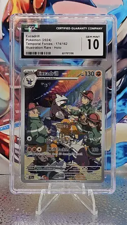 Excadrill 174/162 Temporal Forces Illustration Rare CGC 10 Gem Mint Pokemon Card - Image 1