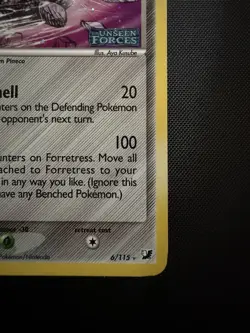 Pokemon Forretress 6/115 Unseen Forces Reverse Holo Rare 2005 English 70 LP - Image 3