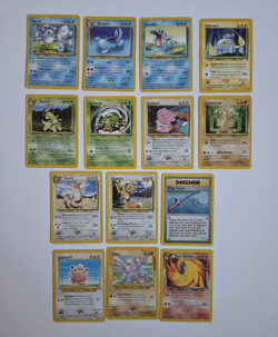 Pokemon Neo Destiny and Genesis Lot (15 Cards) - Jigglypuff Marrill Totodile - Image 1