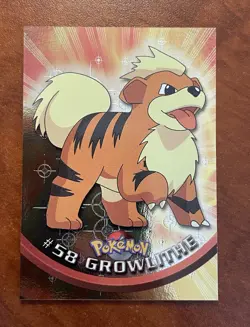 Topps-Pokemon-Growlithe-TV Animation Edition-58-1999-ENG-HOLO-NM - Image 1
