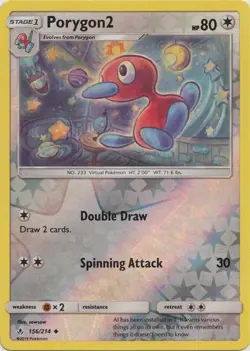 Porygon2 156/214 Reverse Holo Unbroken Bonds Pokemon Card NM - Image 1