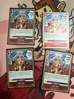 4x OP05-019 R Fire Fist One Piece - Image 1