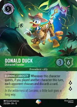 Donald Duck - Distracted Traveler (Epic) Holo Epic Wilds Unknown 212/204 NM - Image 1