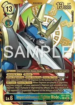 Digimon TCG - [AD-01-AD1-024 SEC Secret Rare NM] Imperialdramon: Fighter Mode... - Image 1