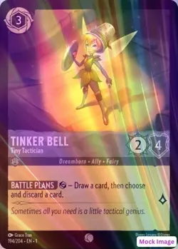 Tinker Bell - Tiny Tactician ⚜Cold Foil⚜194/204. Lorcana The First Chapter - Image 1