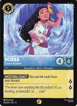 Moana - Curious Explorer Legendary Winterspell 155/204 NM - Image 1